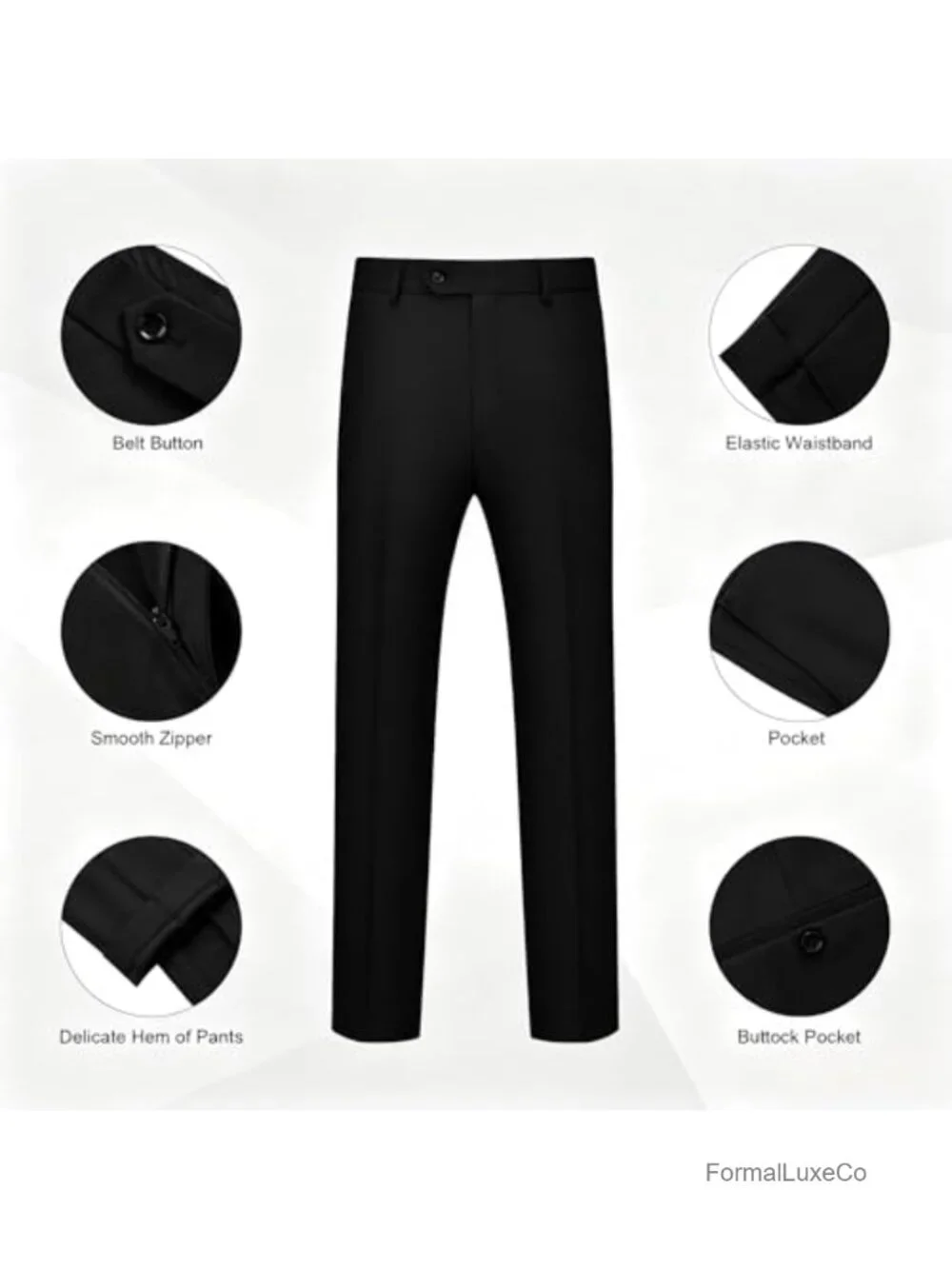 Men's 2 Piece Slim Fit Suit Set One Button Jacket & Pants